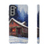 Cozy Christmas Cabin in the Snow - Impact Resistant Phone Case Samsung Galaxy S21 Plus Matte